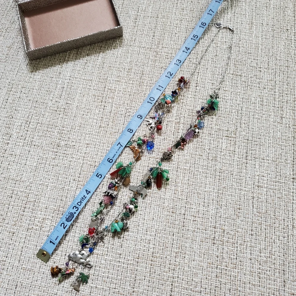 Vintage Lucy Issacs Sterling Rainforest Necklace - Picture 15 of 16